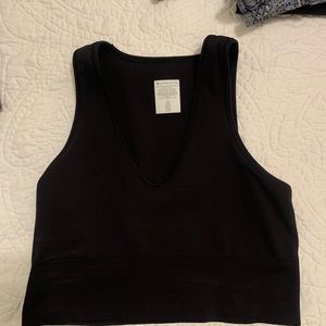 athleta crop ribbed tank